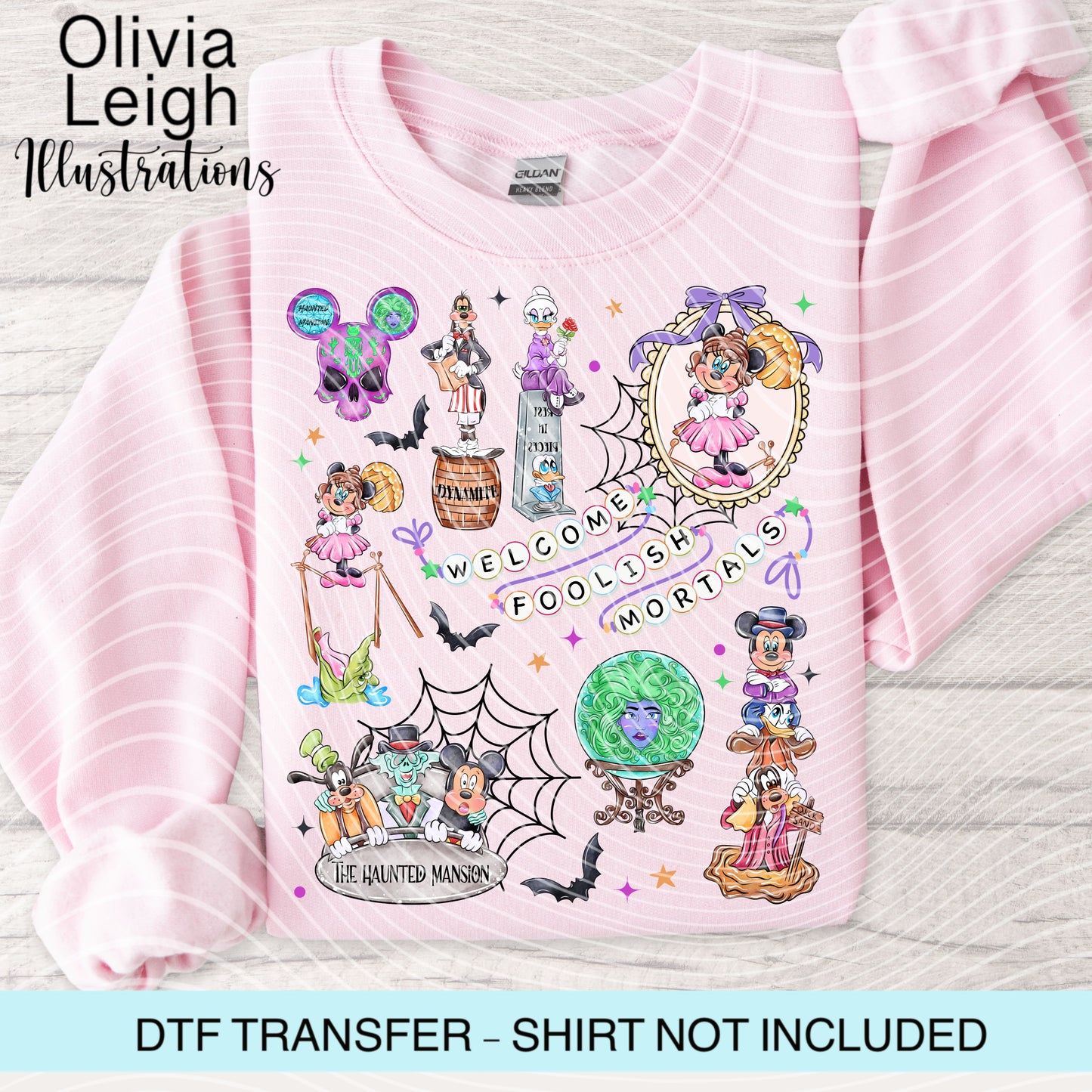 Mouse Haunted Halloween Dtf Transfer
