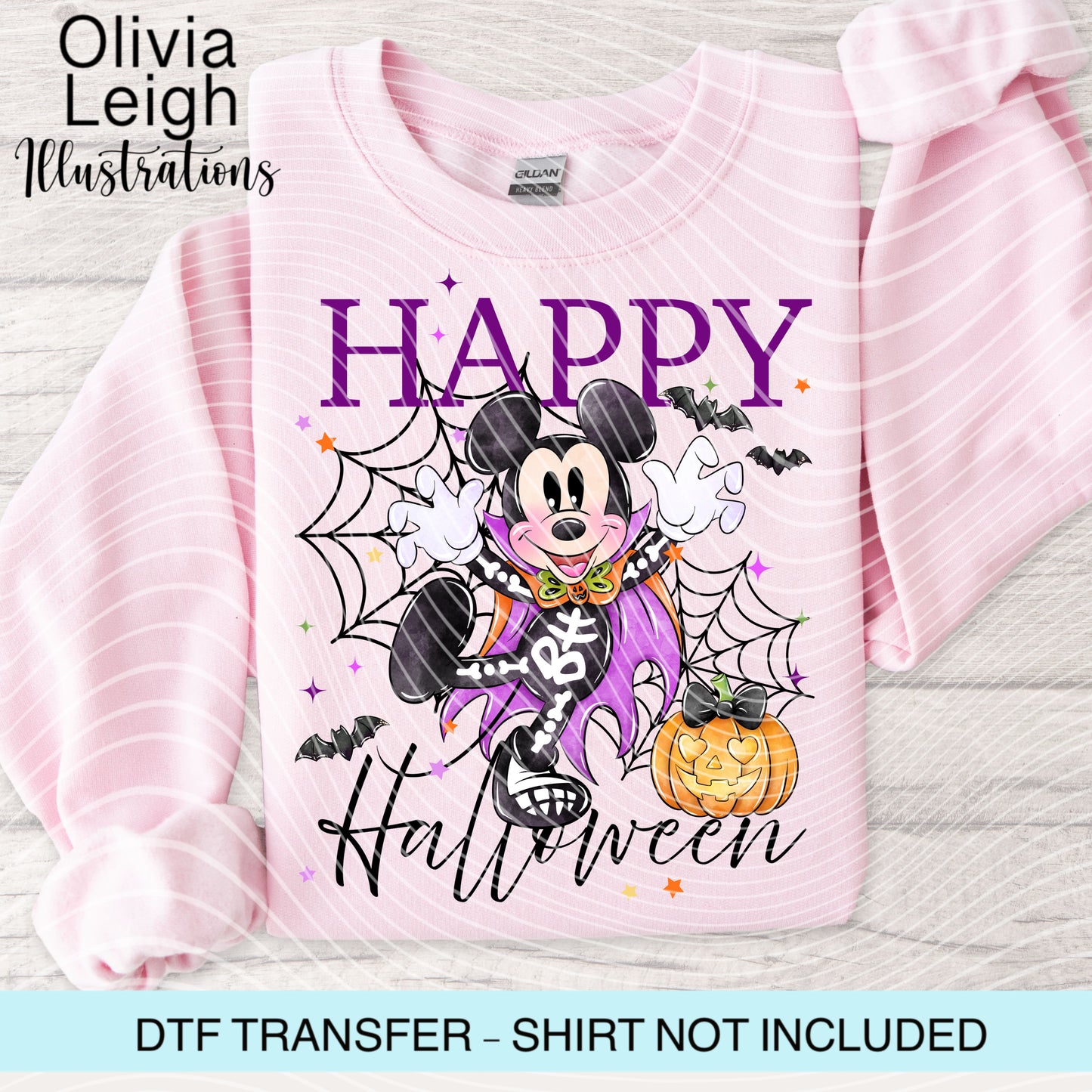 Mouse Halloween Dtf Transfer