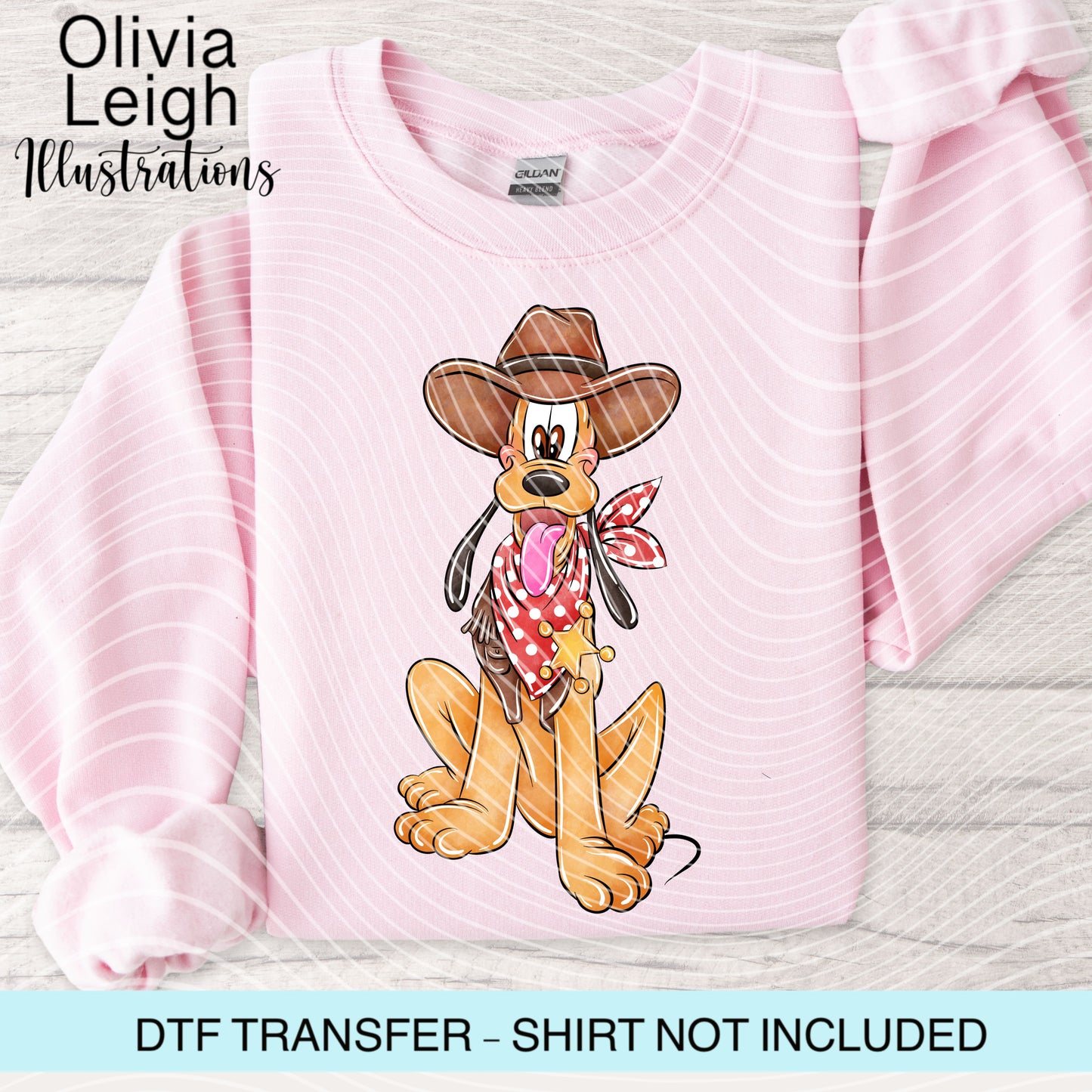 Cowboy Mouse Dtf Transfer