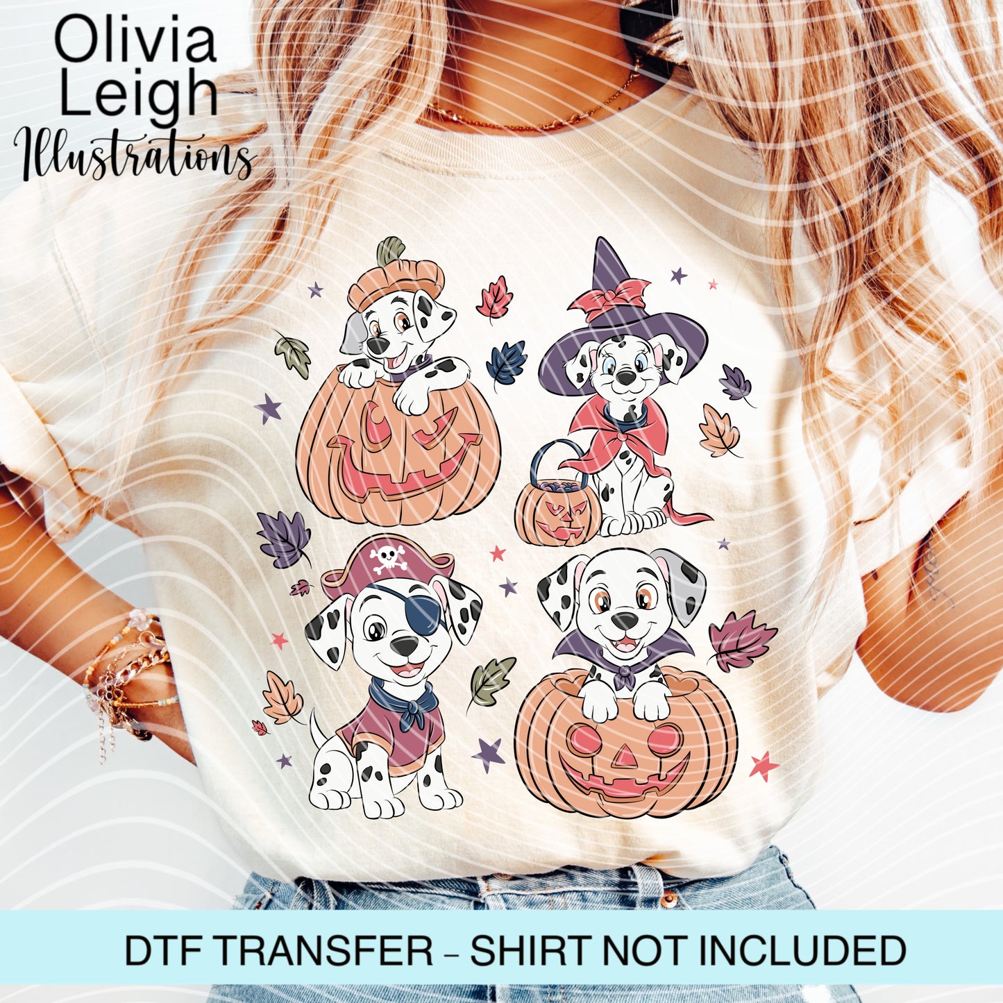101 Dogs Halloween Dtf Transfer