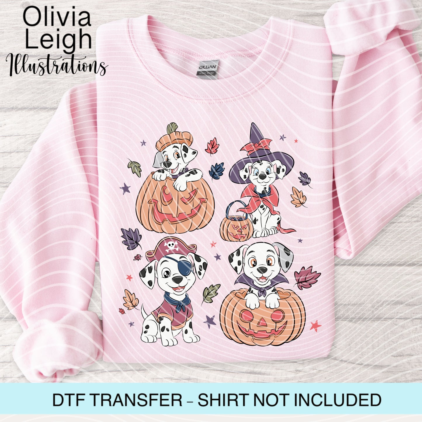 101 Dogs Halloween Dtf Transfer