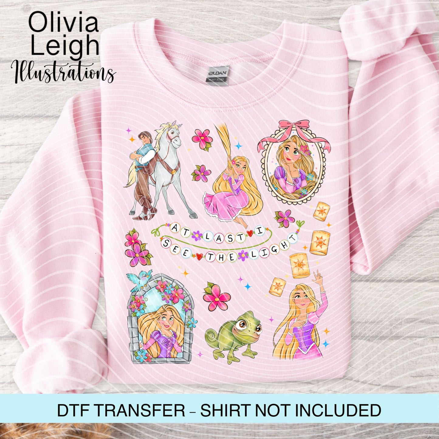 Princess Tangled Dtf Transfer