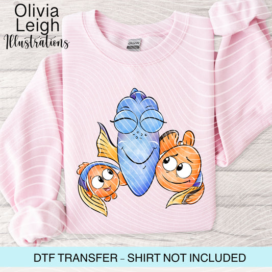 Fish Friends Dtf Transfer
