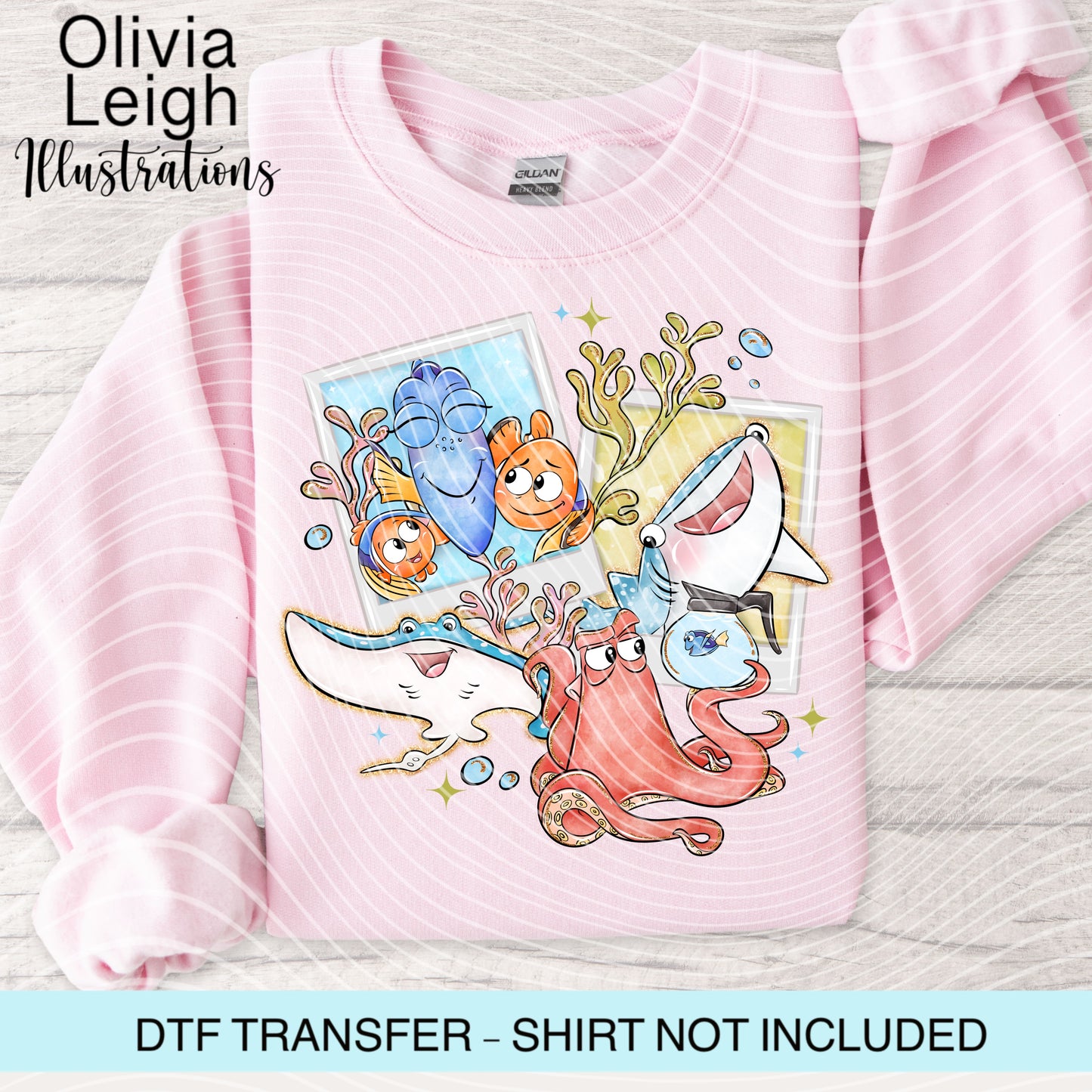 Fish Friends Dtf Transfer
