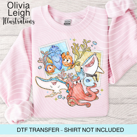 Fish Friends Dtf Transfer