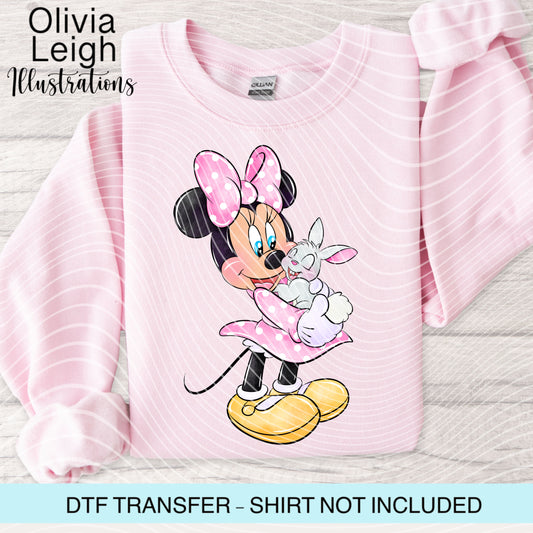 Easter Mouse Dtf Transfer