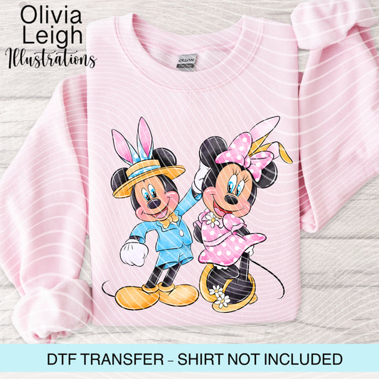 Easter Mouse Dtf Transfer