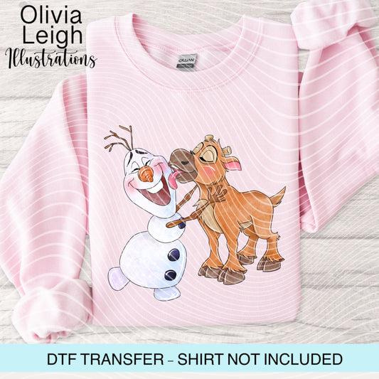 Frozen Snowman Dtf Transfer