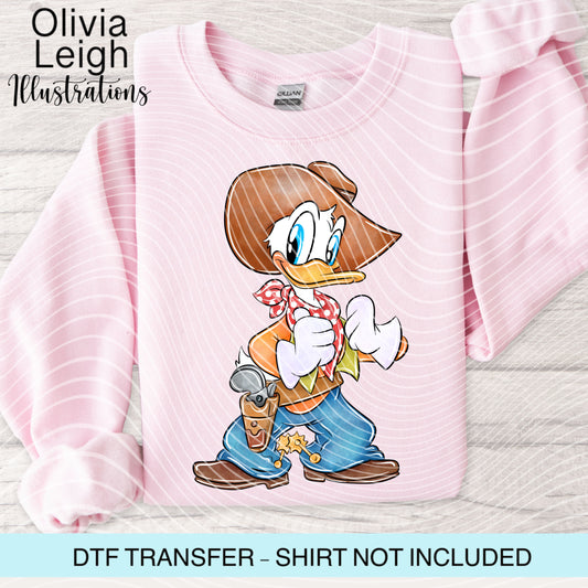 Cowboy Mouse Dtf Transfer