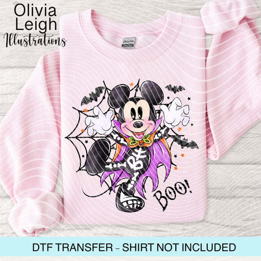 Mouse Halloween Dtf Transfer