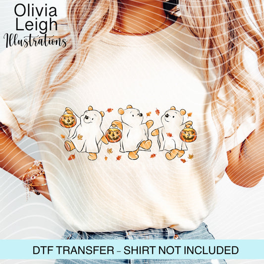 Winnie Friends Halloween Dtf Transfer