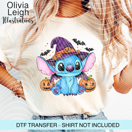 Stitch Halloween Dtf Transfer