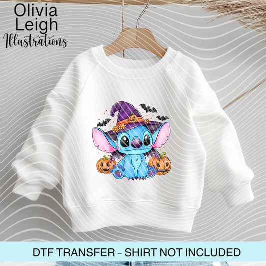 Stitch Halloween Dtf Transfer