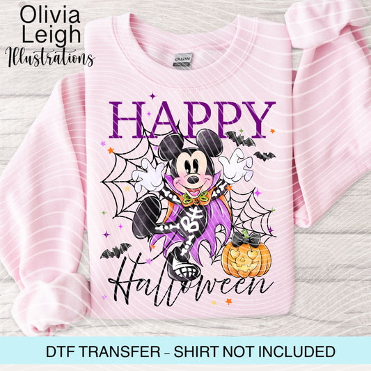 Mouse Halloween Dtf Transfer