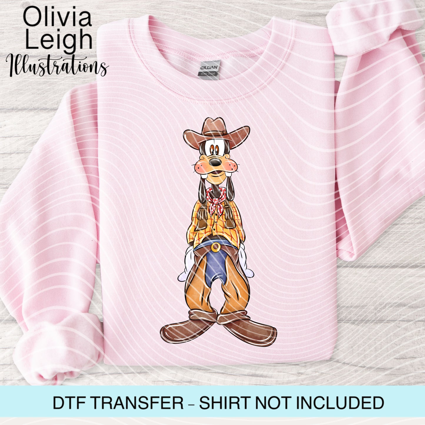 Cowboy Mouse Dtf Transfer