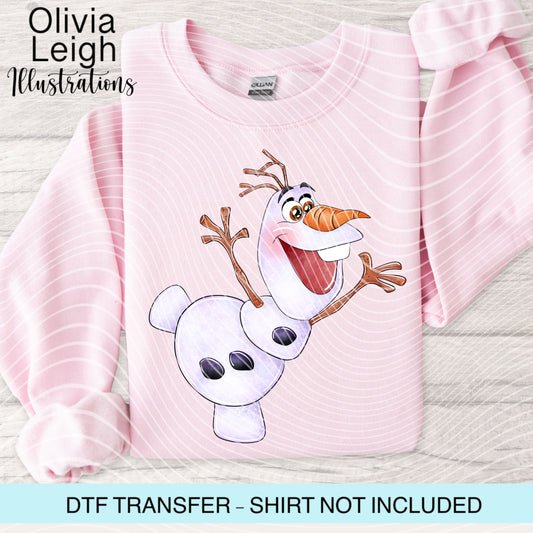 Frozen Snowman Dtf Transfer