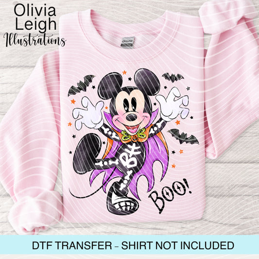 Mouse Halloween Dtf Transfer