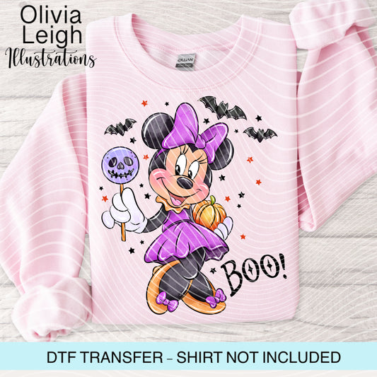 Mouse Halloween Dtf Transfer