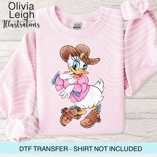 Cowboy Mouse Dtf Transfer