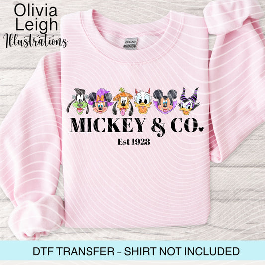 Mouse Halloween Dtf Transfer