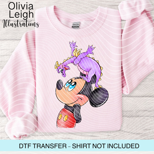 Mouse Dragon Dtf Transfer