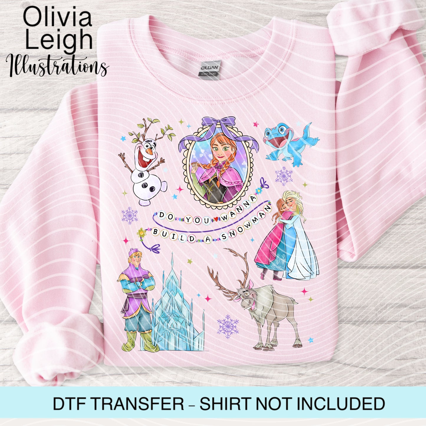 Princess Frozen Dtf Transfer