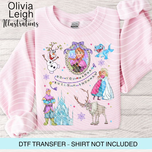 Princess Frozen Dtf Transfer