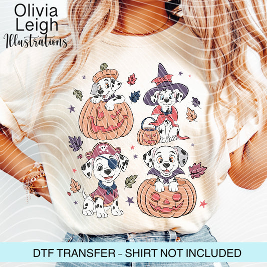 101 Dogs Halloween Dtf Transfer
