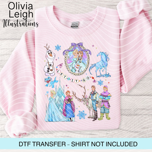 Princess Frozen Dtf Transfer