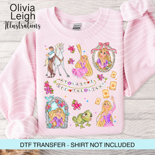 Princess Tangled Dtf Transfer